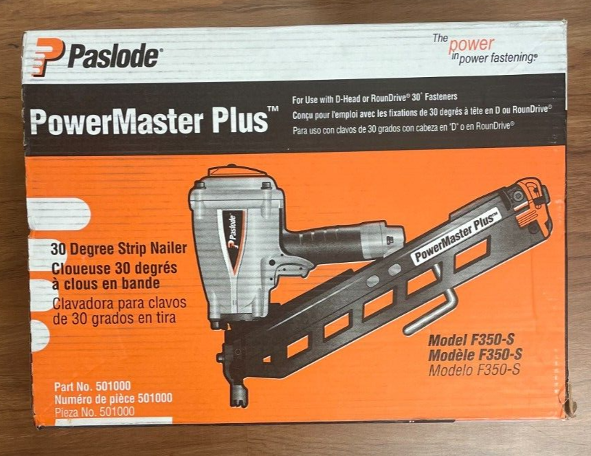 New Paslode F350S PowerMaster Plus Air Nail Gun eBay