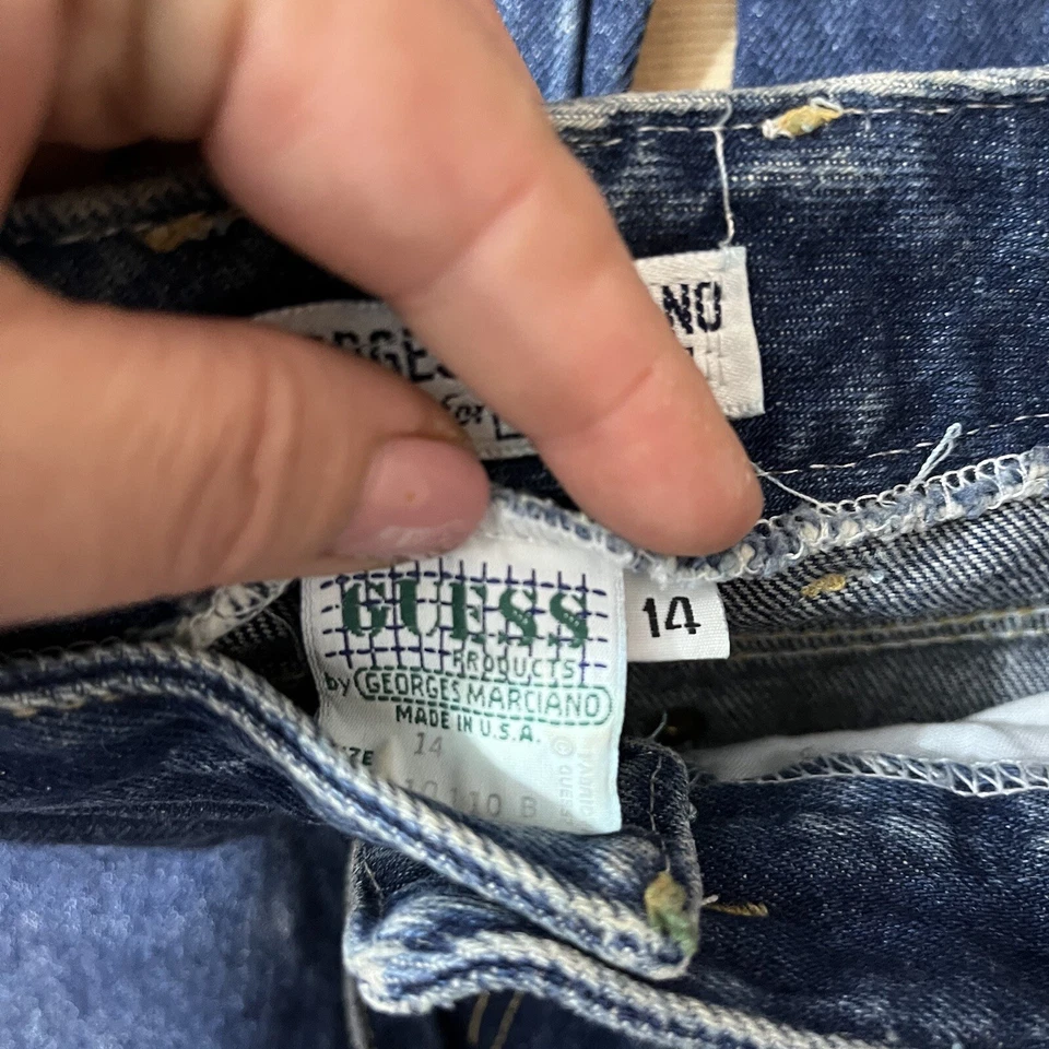 Vintage Guess Georges Marciano Jeans USA Made Size 14 25”W/28”L - Image 3 of 4