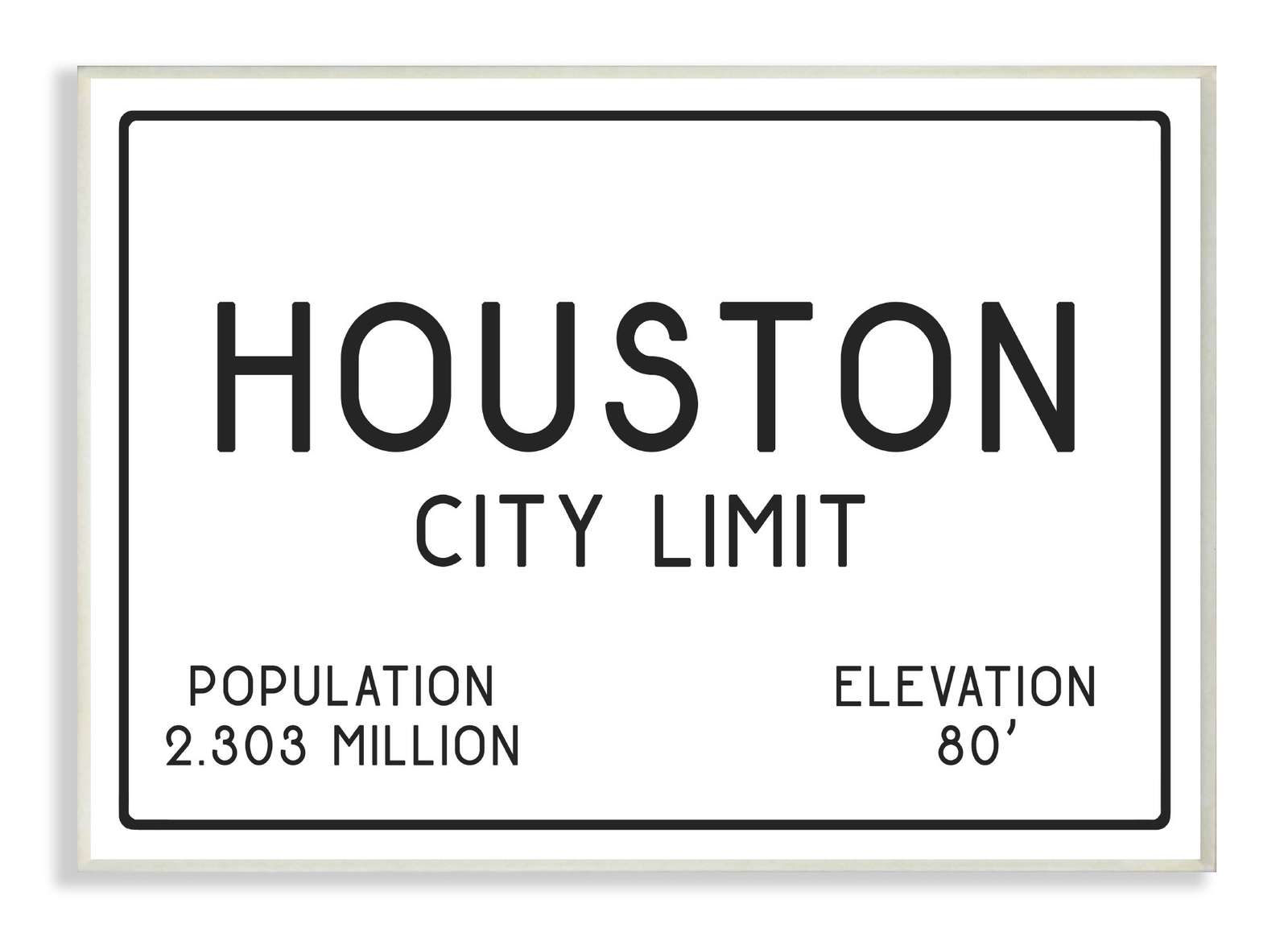 Houston City Limit Wall Plaque Art, Proudly Made in USA