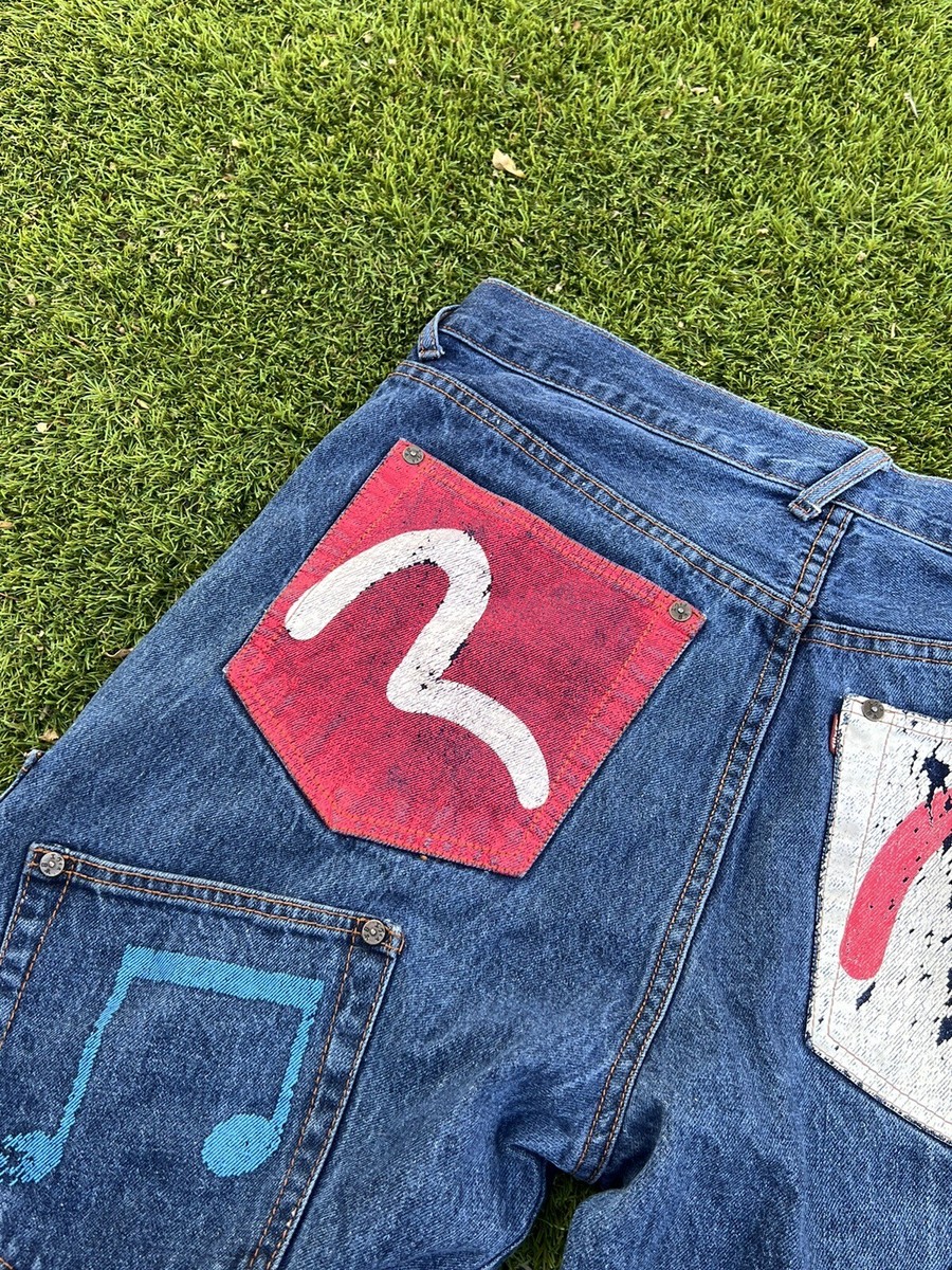 Vintage Bootleg Evisu Jean Pants Mens 38 Multi Pocket Y2K Vintage Bootleg Evisu Jean Pants Mens 38 Multi Pocket Y2K