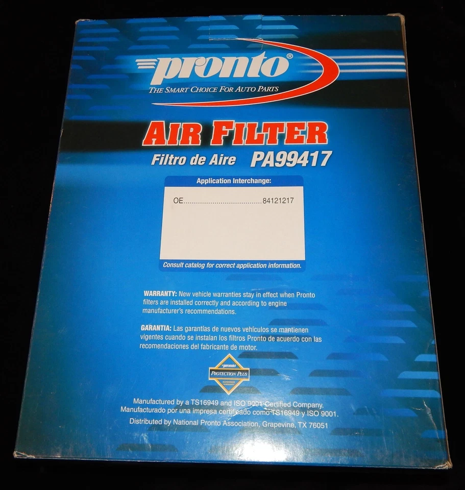 Auto Pieza, FILTRO DE AIRE PRONTO, Nuevo, PA99417, 2019-2024 Chevy Silverado Foto 2 de 2