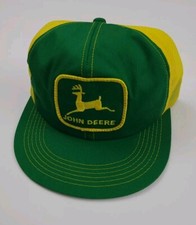 Vintage John Deere Patch K Products Mesh Trucker Hat Rare Country Farm USA Made