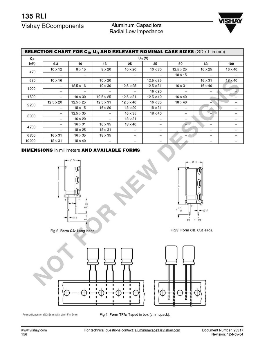 Philips 135 Serie 22 UF 100 V Radiale Condensatore Elettrolitico AI Non