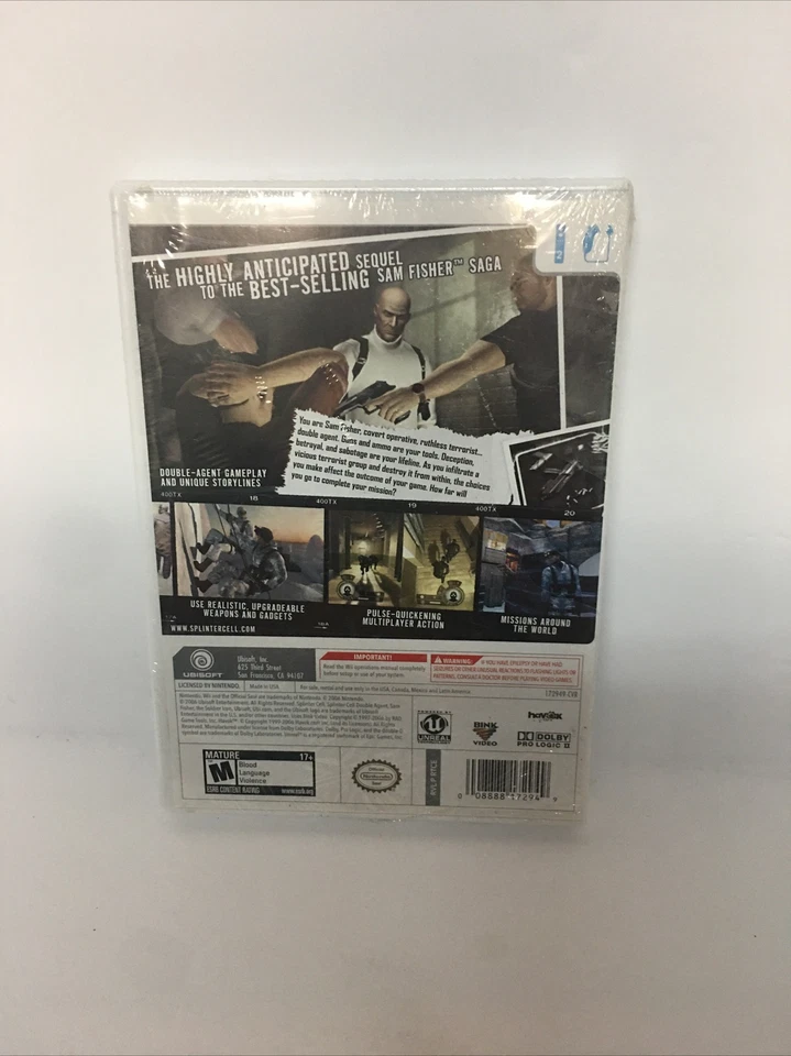 Splinter Cell Double Agent Nintendo Wii Brand New￼ - Image 2 of 4