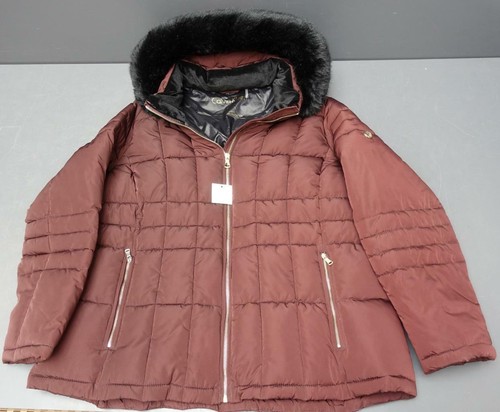Women CALVIN KLEIN 2X quilted maroon 
