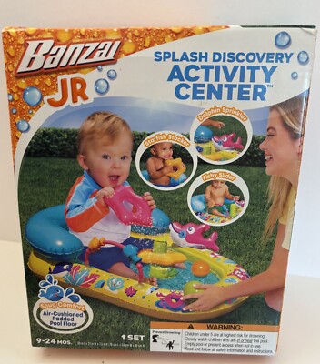 Banzai SPLASH DISCOVERY ACTIVITY CENTER Summer Play Ages 9-24 Months BOX DMG
