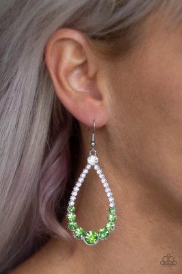 Paparazzi: Token Twinkle - Green Earrings