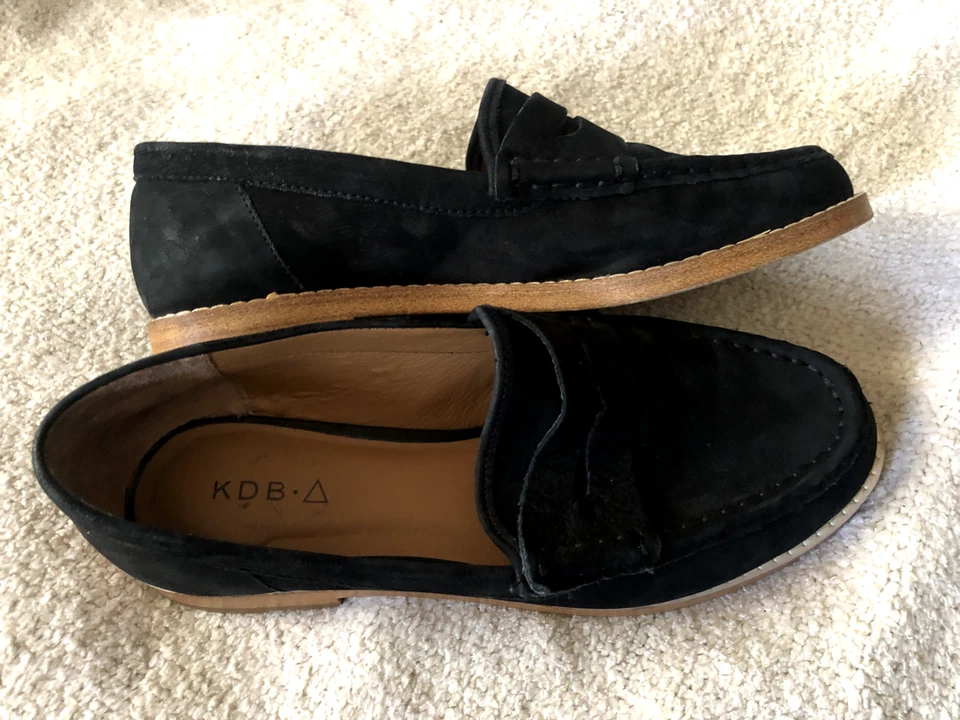 Mocasines Kelsi Dagger Cuero Gamuza Lente Negro 8 A517561 Penny Mocasín Sin Cordones Foto 2 de 4