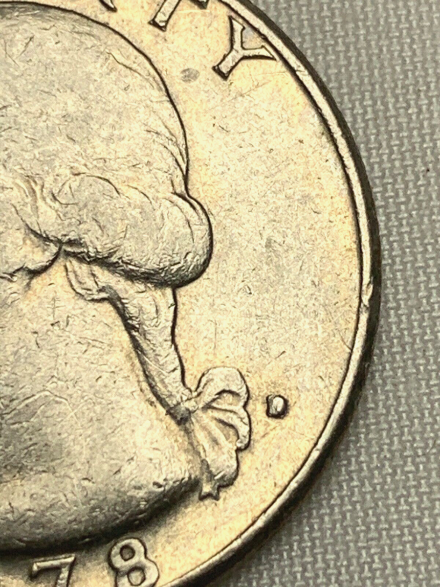 1978 D Washington Quarter ERROR Coin! FILLED in 