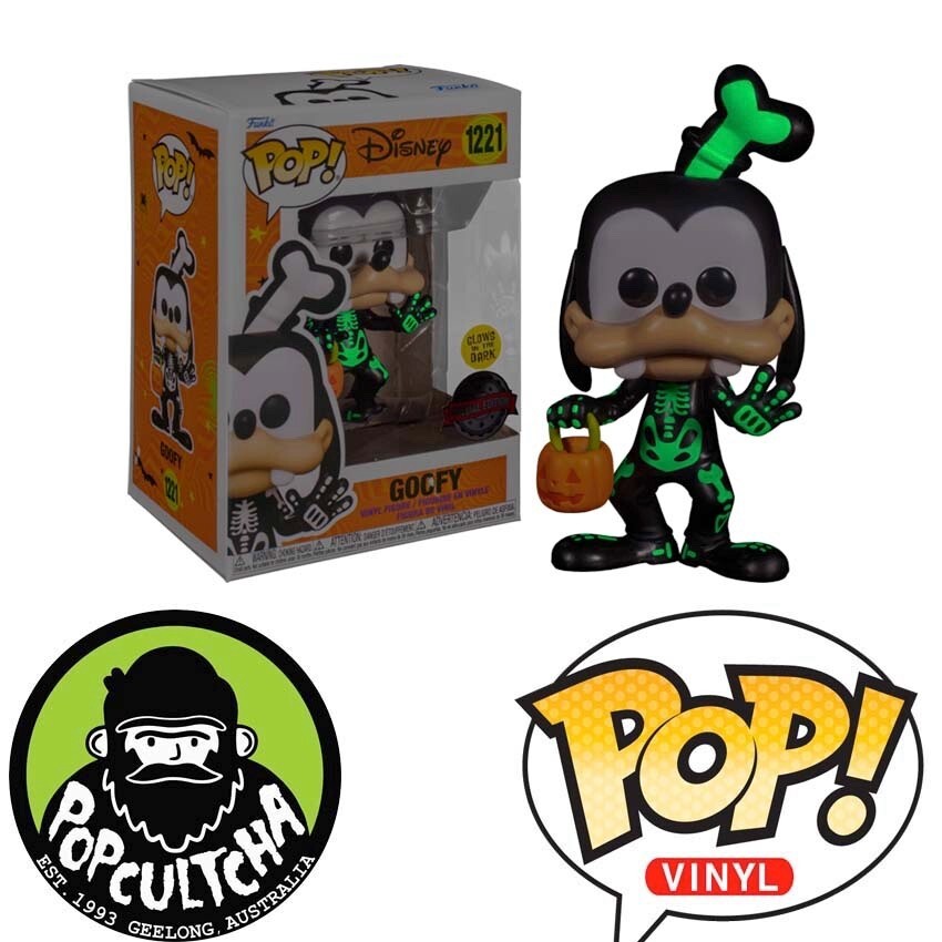 Disney - Goofy As Skeleton Halloween Glow In The Dark Pop! Vinyl Figure &Quot;New&Quot;