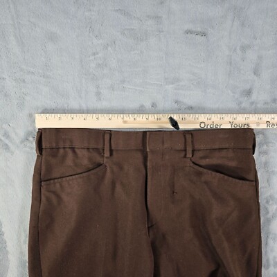 HEXICO Levi’s ACTION SLACKS BROWN W32L29 Distressed Vintage 1990s Levi's Action Slacks Brown Dress