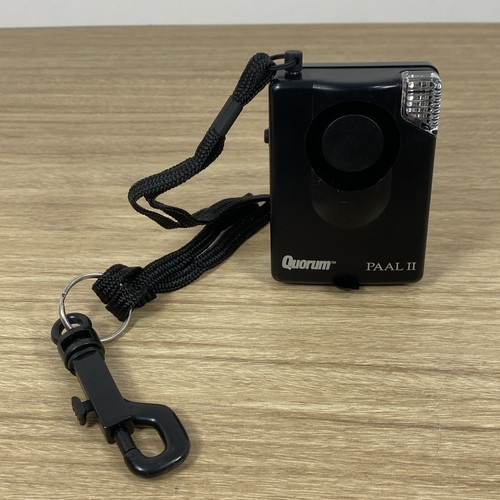 Quorum PAAL 2 Personal Security Alarm Clip Battery & Pull Pin w/Flash Black NEW - 第 2/17 張圖片