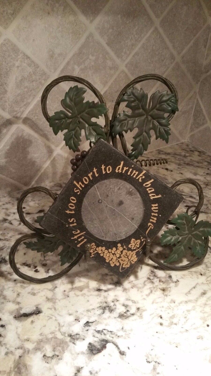 Life is too short to drink bad wine HOME DECOR plaque holder sto