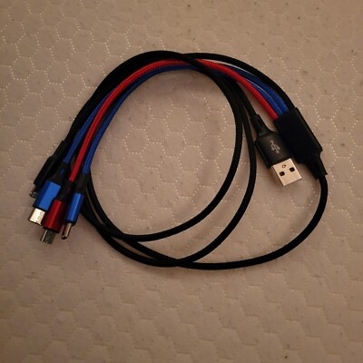 Mutil Cable 4-in-1 8 Pin Micro Usb Type C Fast Charging Cord For iPhone Samsung