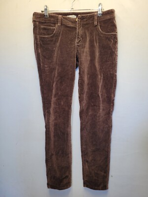 Garnet Hill Womens 4P Petite Brown Suede Velvet Straight Pants - Main Image