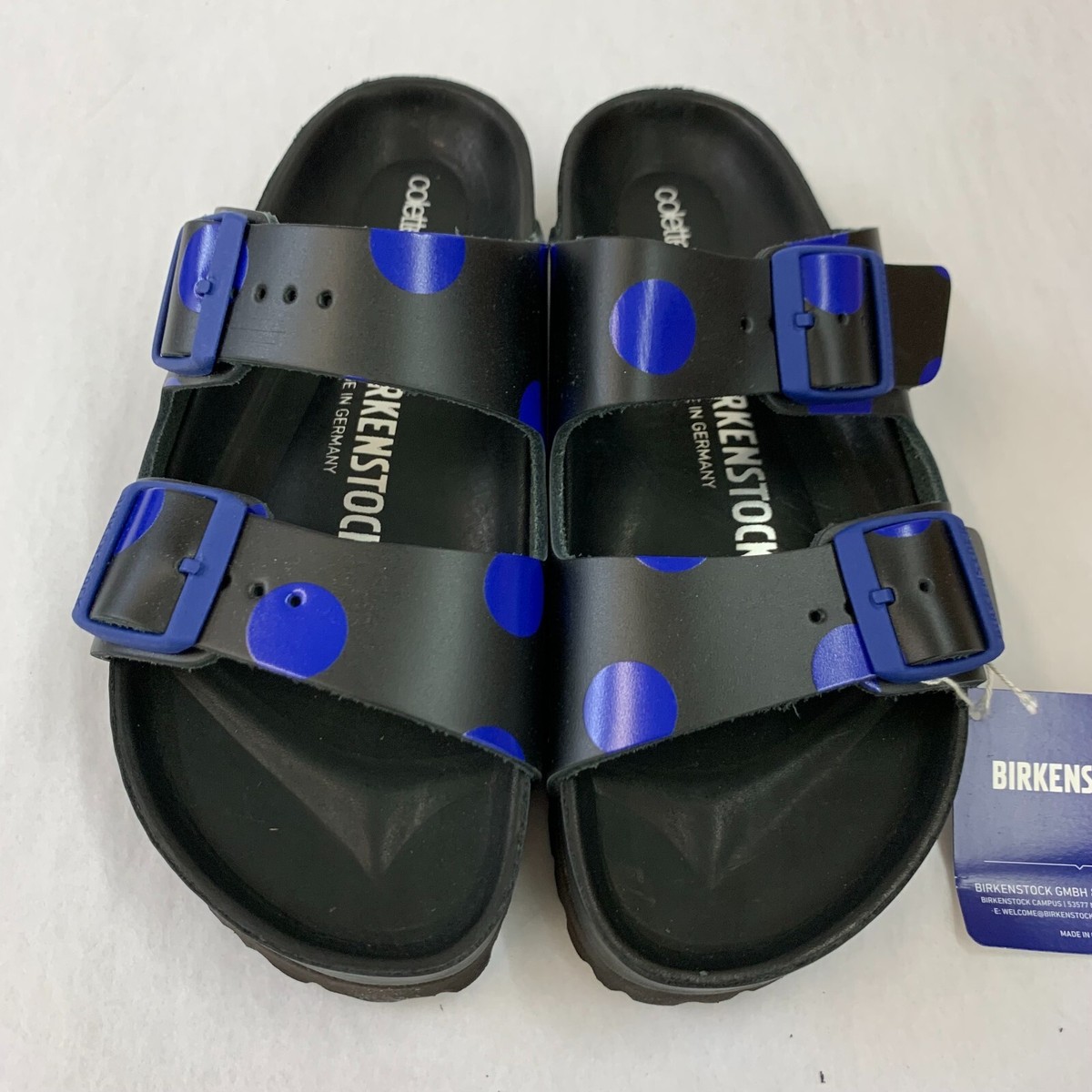 Birkenstock New w/o Box Arizona Polka Dots Blue Leather