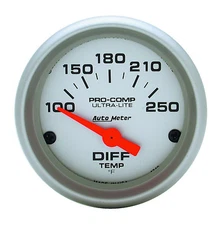 Auto Meter 4349 Ultra Lite Pro Comp Differential Temp Gauge Electric 100-250 F