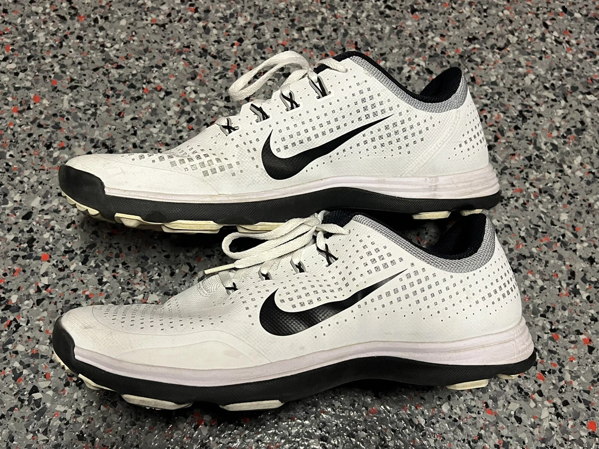 Nike 652522 100 Mens Lunar Cypress Golf Shoes White Spikeless Size 11 1 2