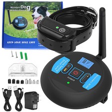 Electric Dog Training Collar Pet Dogs Fence Shock Containment System Range 722ft