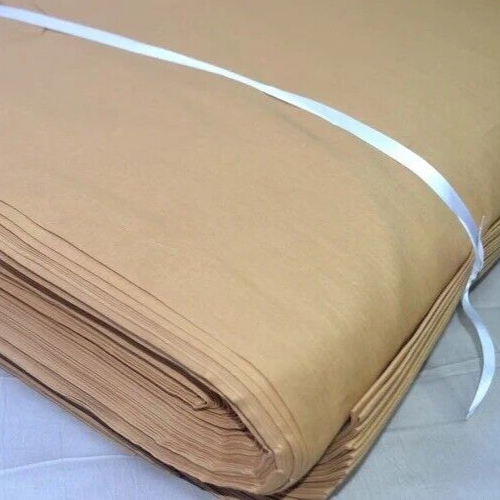 Indian 20 Yards Beige Dressmaking Fabric Solid Plain 100% Cotton Crafting Fabric - Picture 1 of 3