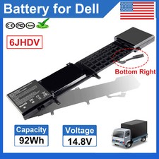   6JHDV Battery For Dell Alienware 17 R2 R3 6JHCY ALW17ED-2728 ALW17ED-4718 92Wh