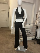 Salsa/ Dance Performance Costume - Black - Size S - pants and top