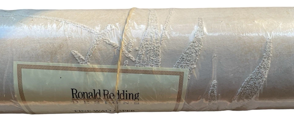 Papel pintado Ronald Redding York Indigo Sea RO4315 beige con cuentas bambú asiático 1 puerta Foto 3 de 4