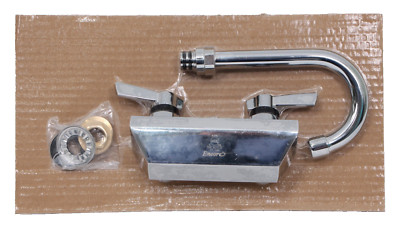 Encore KL45-4000-RE1 Wall Mount Faucet w/ Rigid Gooseneck Spout & Lever Handles