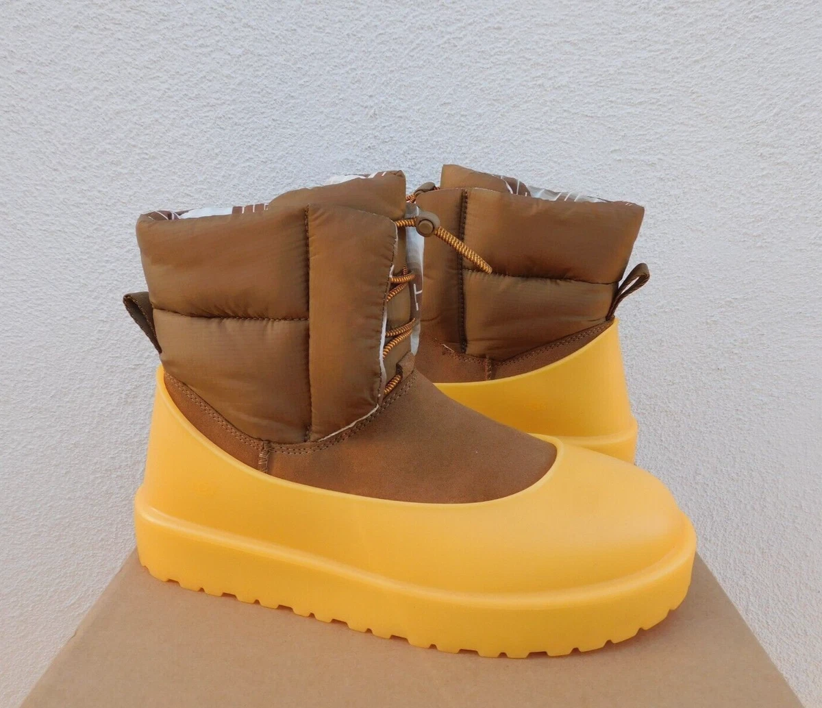 UGG CHESTNUT CLASSIC MAXI TOGGLE WINTER GALOSH BOOTS WOMEN US 10