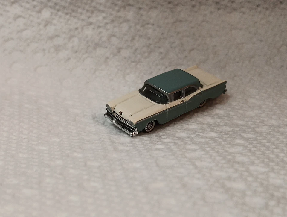 Ford Fairlane 1959 clásico metal Works azul y blanco sedán escala N Foto 3 de 4