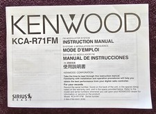 Kenwood KCA-R71FM OEM Instruction Manual 90 Pages In English  3 other Languages