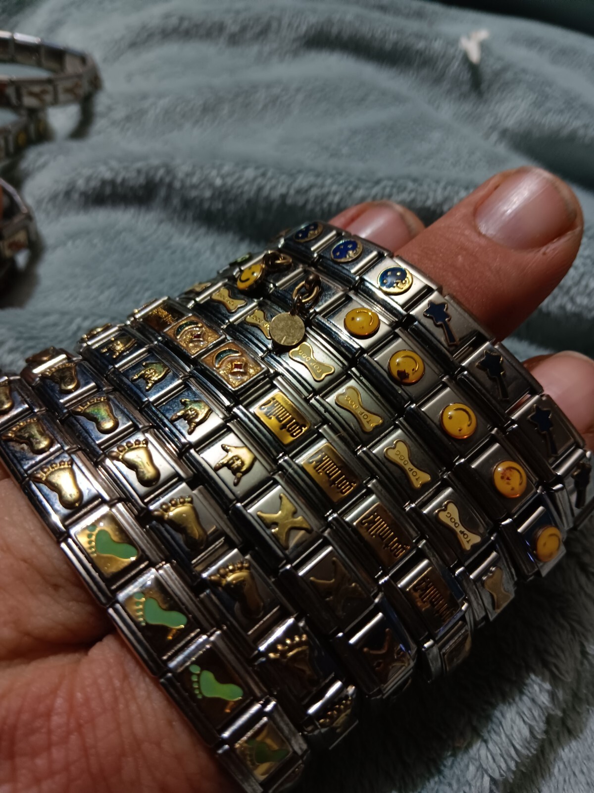 100 Pc Mixed Lot Italian Charm Bracelet Link 9mm Wholesale Bulk New 330