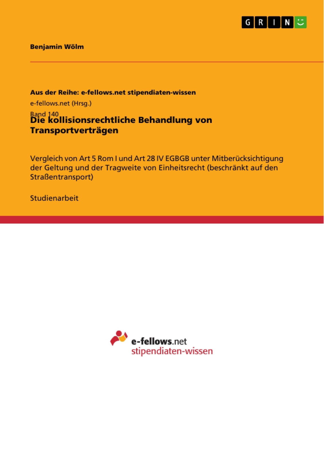 Thumbnail - Die Kollisionsrechtliche Behandlung Von Transportverträgen | Buch |