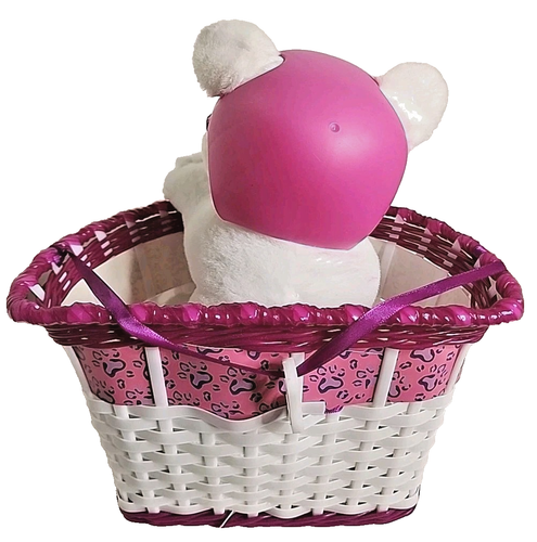 Zefal Z Cestino Bicicletta Bambini Bici Amici Bianco Peluche Gatto con Casco (T136) - Foto 4 di 5