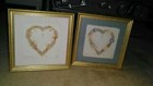 (2) Wall Art Pictures Frame Heart Shaped Pressed Flowers "Wildflowers" * Letitia — photo 2