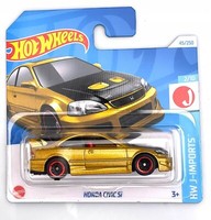 Honda Civic Si Gold Hot Wheels J-Imports Scale 1:64 3 Inch Diecast Model Car
