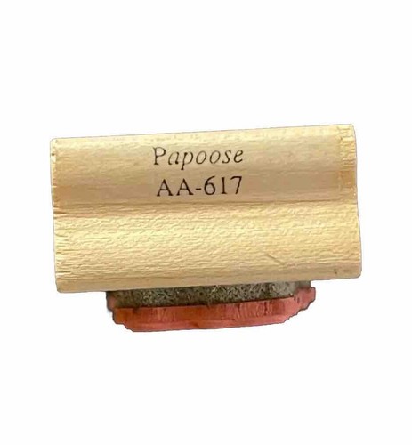 Rare Papoose Mother Child Native American Indian Southwest Wood Rubber Stamp - Picture 3 of 4