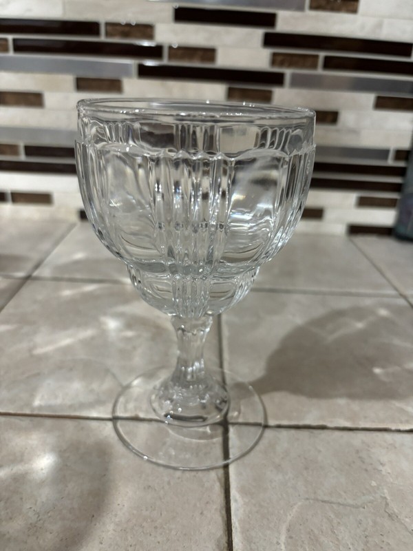 Set of 4 Vintage Fostoria Sunray Water Goblets 5 3/4”