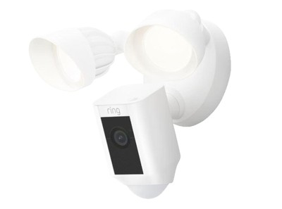 RING Floodlight Cam Wired Plus - White, Überwachungskamera