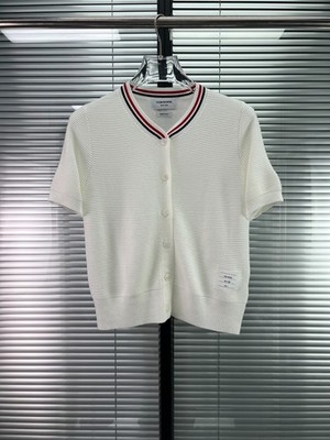 Thom Browne New Arrival: Ripple-Stripe Crewneck Short-Sleeve T-Shirt (Size M)