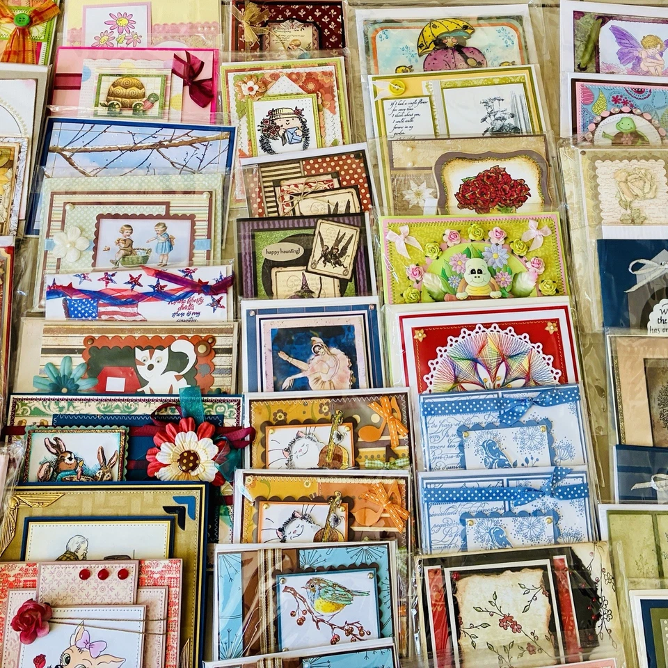 Lote de 50 tarjetas de felicitación hechas a mano surtidas a granel Foto 4 de 4