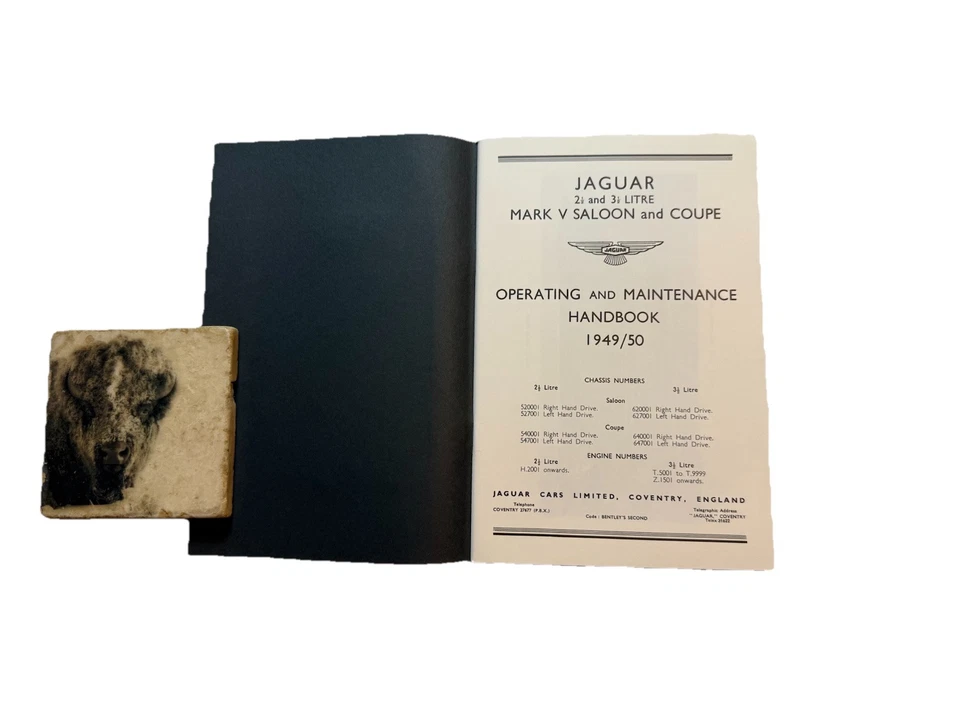 Jaguar Mark V 1949-1950 OEM Manual del propietario Manual de servicio Instrucciones de reparación Foto 3 de 4