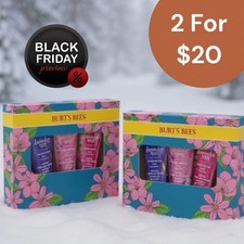 2-Pack Burt  s Bees Hand Cream Trio Sets Lavender Honey Rose Berry Mint New