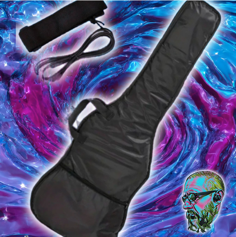 Budget Electric Guitar Gigbag/Dust Cover, Strap, Cable - UVAVU IN ACTION #PROOF!