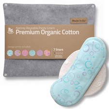 Protèges Slip Lavables Réutilisables en Coton Bio pour Pertes Blanches (S
