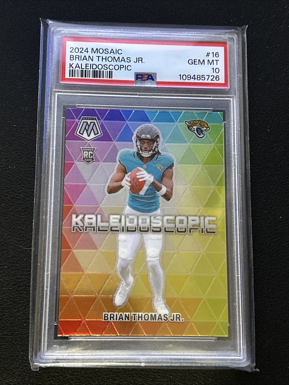 2024 Panini Mosaic Brian Thomas Jr Rookie Kaleidoscopic PSA 10 Case Hit!