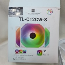TL-C12CW-S X3 CPU Fan 120Mm White ARGB Case Cooler Fan,up to 1550RPM Cooling Fan