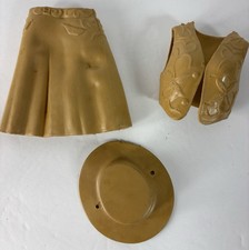 Vintage Marx Johnny West Jane West Doll Skirt Hat Vest Tan