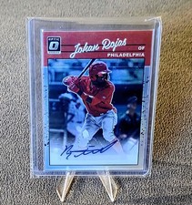 2023 Panini Donruss Optic Baseball Johan Rojas 1990-JR Silver Prizm Auto 