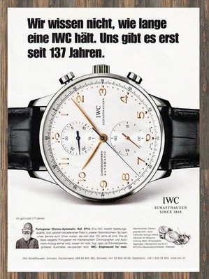 IWC No. 3714 - Reklame Werbeanzeige Original-Werbung 2005